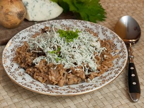 Houbové rizoto s Nivou